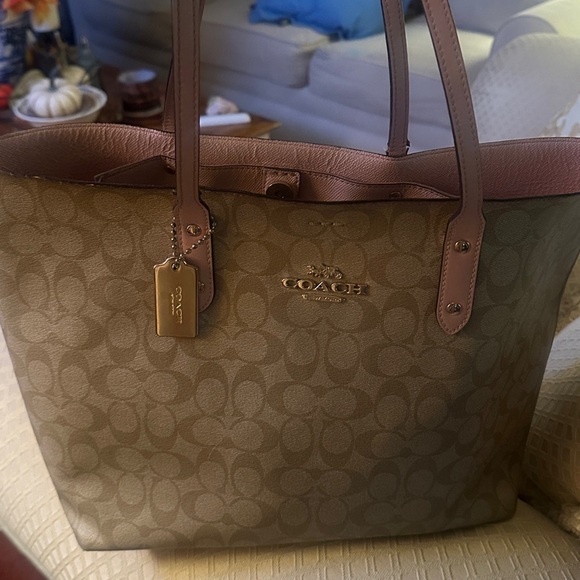 Coach Handbags - Coach Tan and Brown Signature Tote